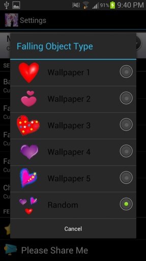 Falling Hearts Live Wallpaper截图10