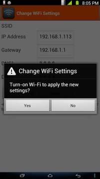 WiFi Settings (dns,ip,gateway)截图