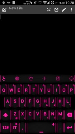 Theme TouchPal Neon Pink截图5