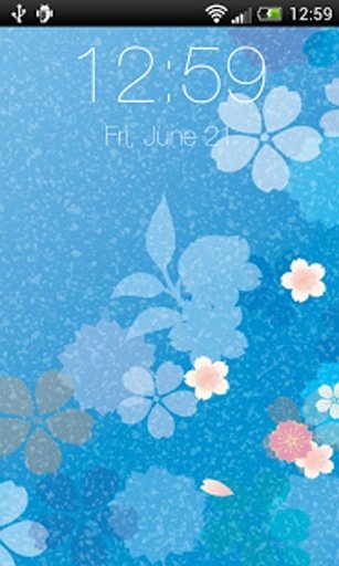 Blue theme iPhone 5 locker截图1