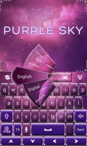 Purple Sky GO Keyboard Theme截图2