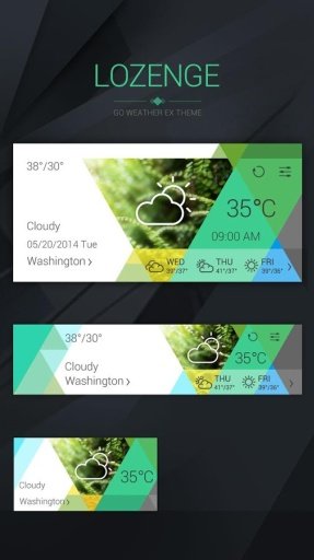 LOZENGE THEME GO WEATHER EX截图2