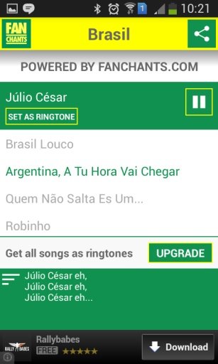 Brazil Songs World Cup 2014截图1