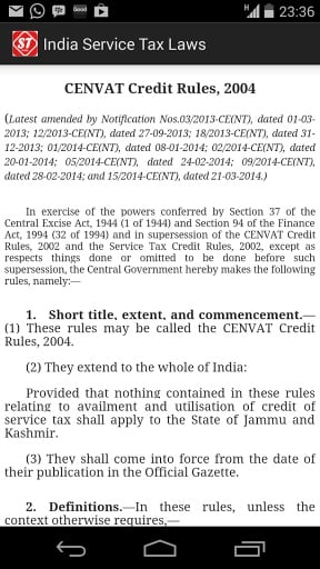 India Service Tax Laws截图4