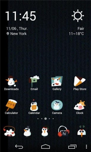 Cute Snowman Theme截图1