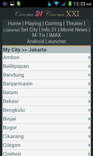 Jadwal Bioskop Cineplex 21截图1