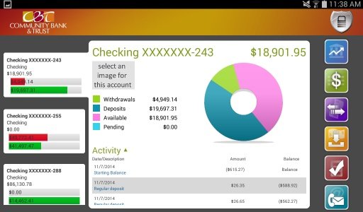 CB&amp;T Tablet Banking截图5