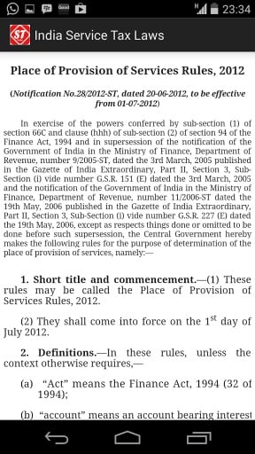 India Service Tax Laws截图2