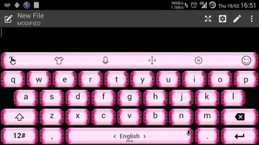 Theme TouchPal Glitter F Pink截图1