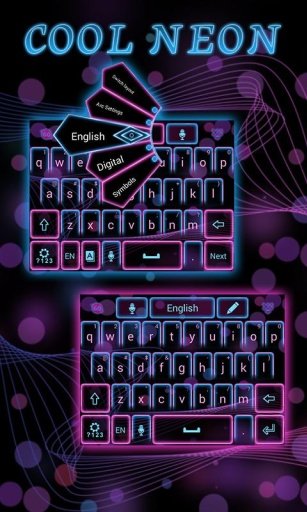 Cool Neon GO Keyboard Theme截图6