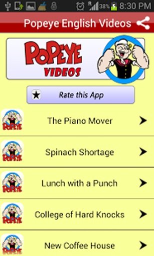 Popeye Cartoon Videos截图2