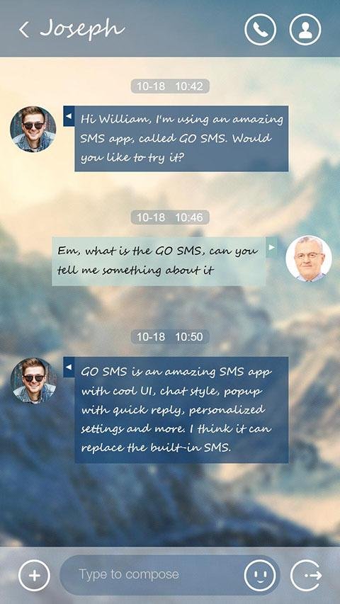 GO SMS PRO DAWN THEME截图8