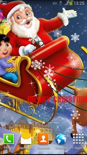 Santa Live Wallpaper截图1