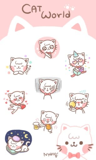 Cat World Emoticons截图2