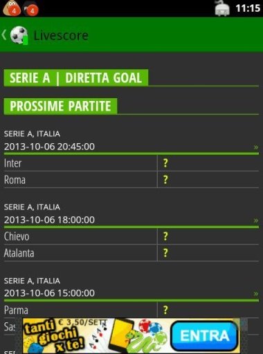 Livescore: Diretta Gol截图7