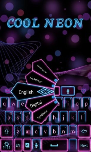 Cool Neon GO Keyboard Theme截图2