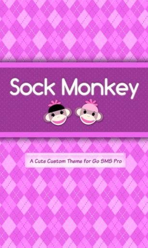 Sock Monkey Purple SMS Theme截图3