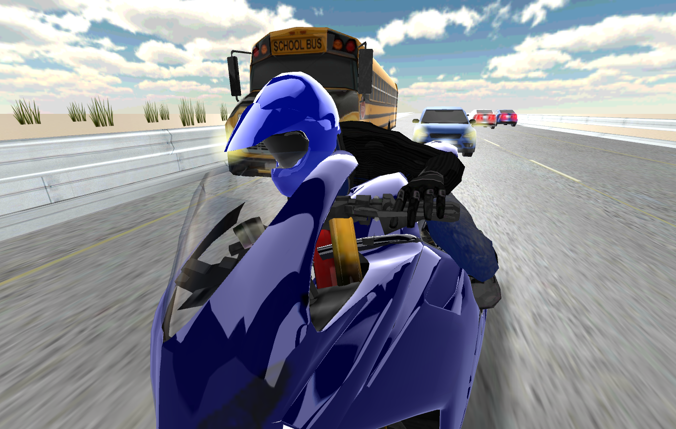 Desert Traffic Racer Motorbike截图1