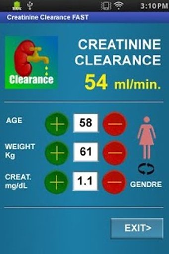 Creatinine Clearance FAST截图2