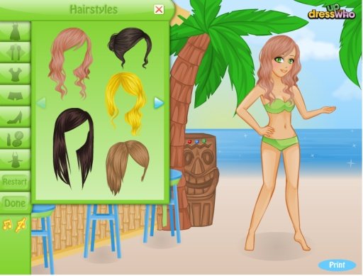 Tiki Cafe Waitress Dressup截图1