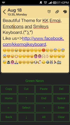 Green Neon - Emoji Keyboard截图6