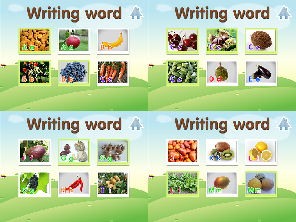 ABC Fruit Veg Flashcard Write截图3