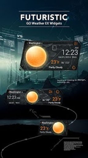 FUTURISTIC THEME GO WEATHER EX截图1