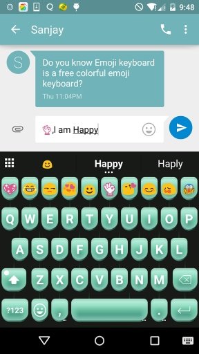 Green Type Writer Emoji Keyboard截图3