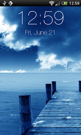 Blue theme iPhone 5 locker截图4