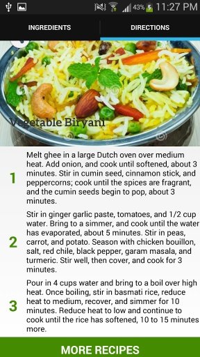 Vegetable Biryani Recipes截图1