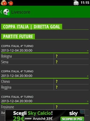 Livescore: Diretta Gol截图6