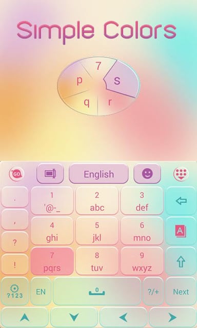 Simple Colors Keyboard Theme截图6