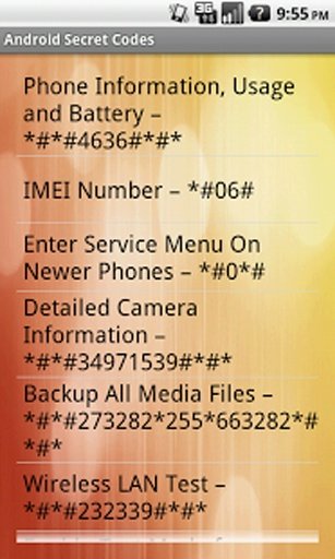 Android Secret Codes截图3