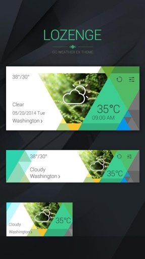 LOZENGE THEME GO WEATHER EX截图1