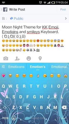Moon Night Emoji Keyboard截图5
