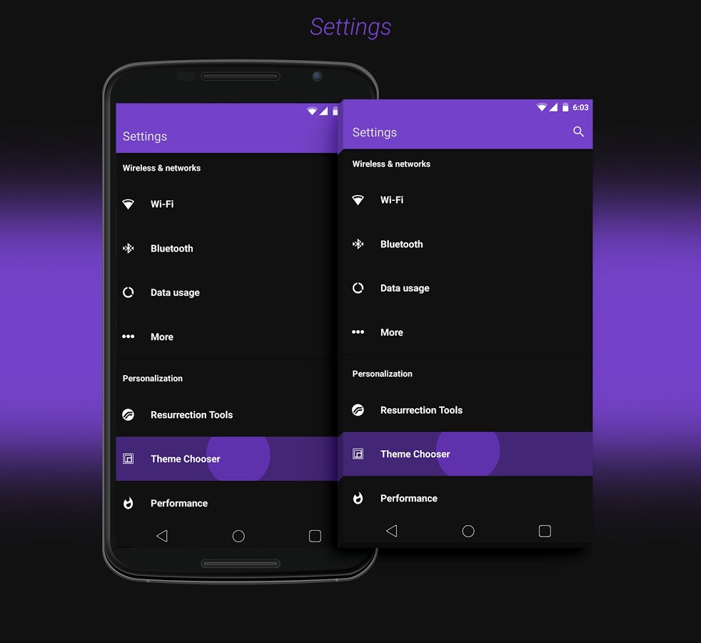 DarkOut Purple CM12/CM11 Theme截图1