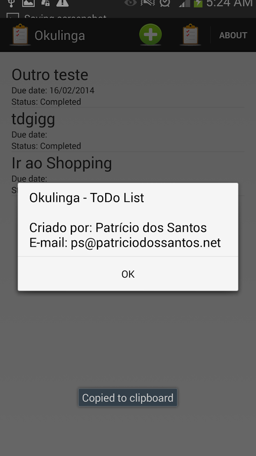 Okulinga - Lista de tarefas截图3