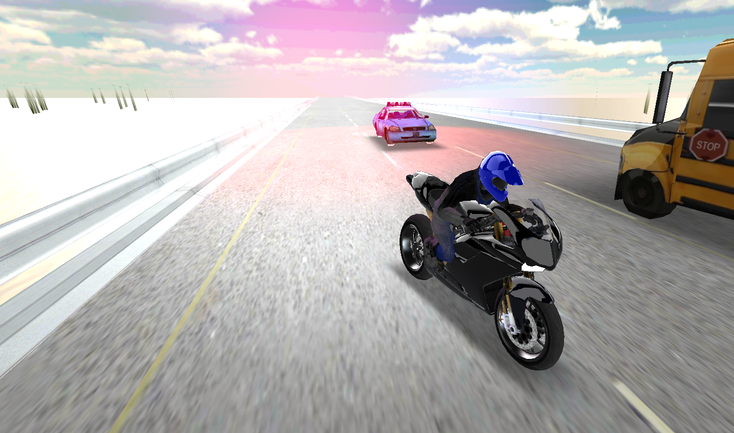 Desert Traffic Racer Motorbike截图2