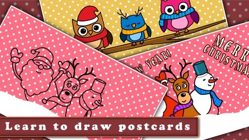 Draw Christmas Postcard截图2