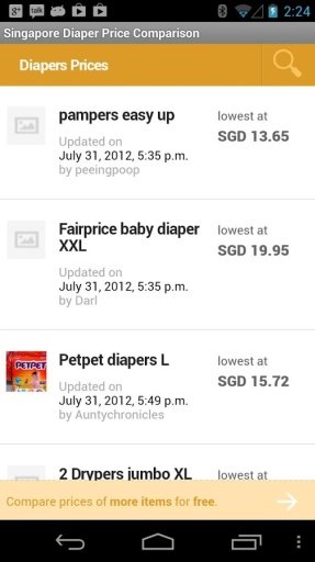 Singapore Diapers Prices截图1