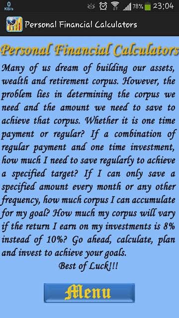 Personal Financial Calculators截图7