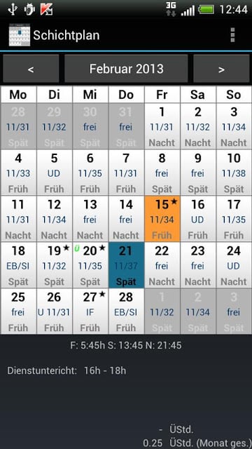 Schichtplan (Dienstplan)截图5