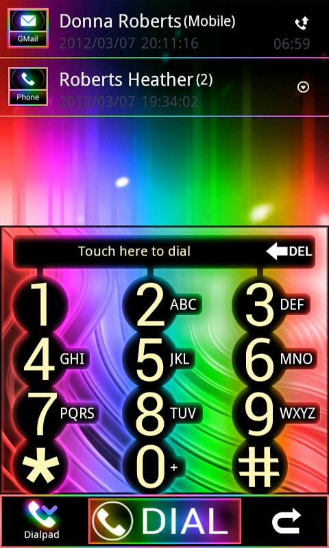 Rainbow ICS GO Contacts Themes截图1