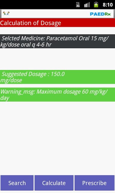 Kids Drug Dosage Calc - PaedRx截图5