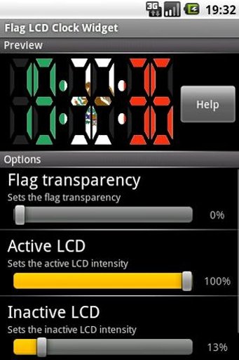 Flag LCD Clock Widget Mexico截图3