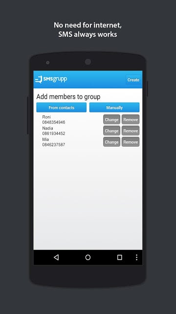 SMSgroup - Group messaging截图3