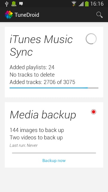 TuneDroid Backup &amp; iTunes Sync截图3