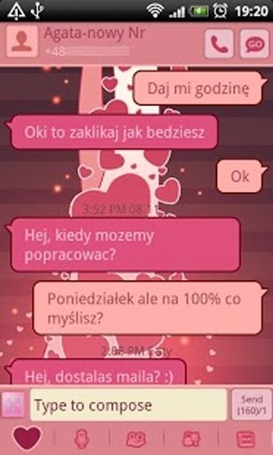 GO SMS Pro Bijou Hearts Theme截图1