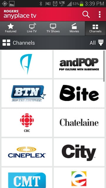 Rogers Anyplace TV截图1