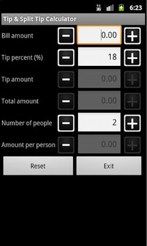 Tip &amp; Split Tip Calculator截图